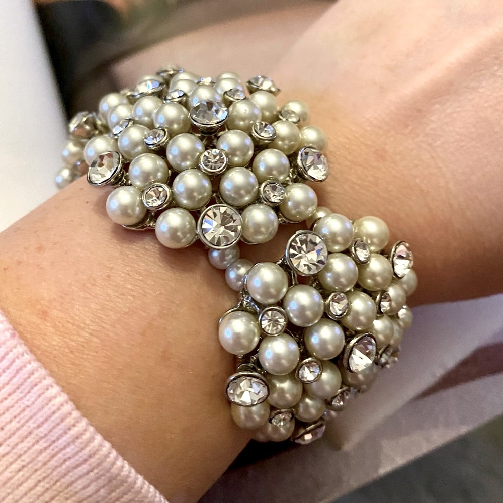 Pearl and Rhinestone Bracelet